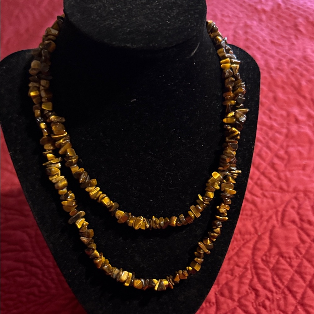 Tiger’s Eye Chipped Necklace - Picture 4 of 5